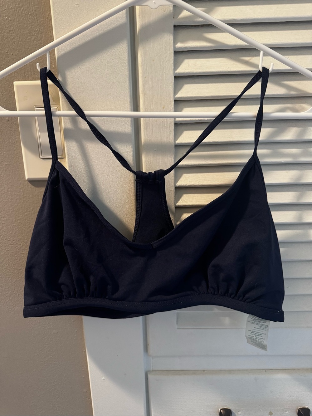 Carve Designs Navy Minimal Triangle Bikini Top